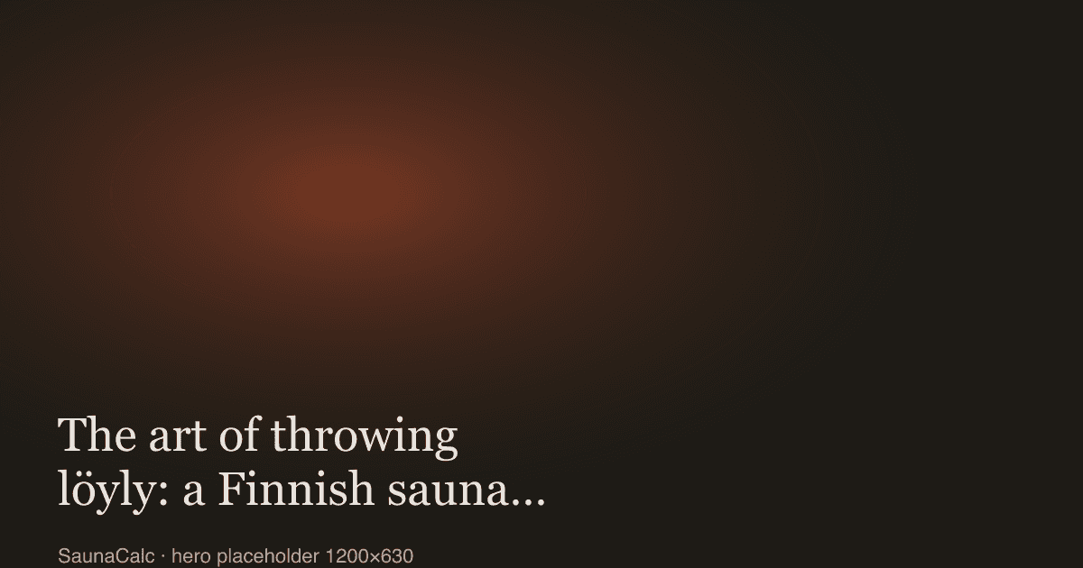 Wooden ladle pouring water over hot sauna stones, steam rising